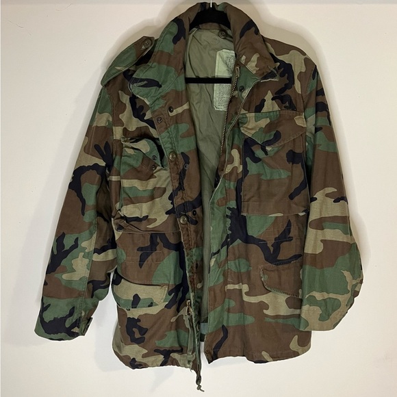 Army Military Unisex Cold Weather Field Camouflage Coat Size X-Small Short